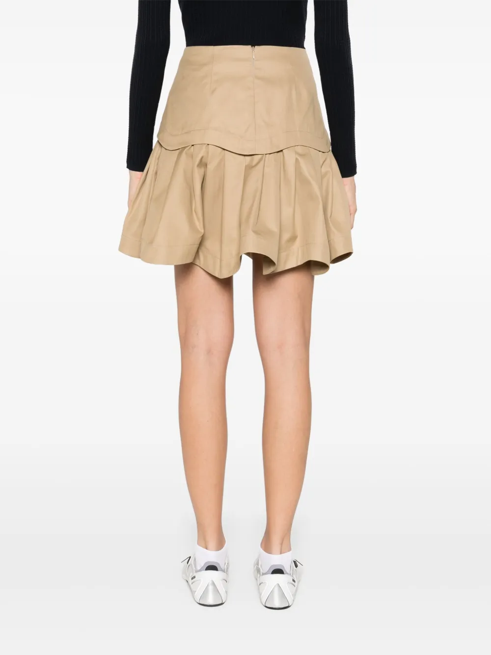 SANDRO Katoenen rok Beige