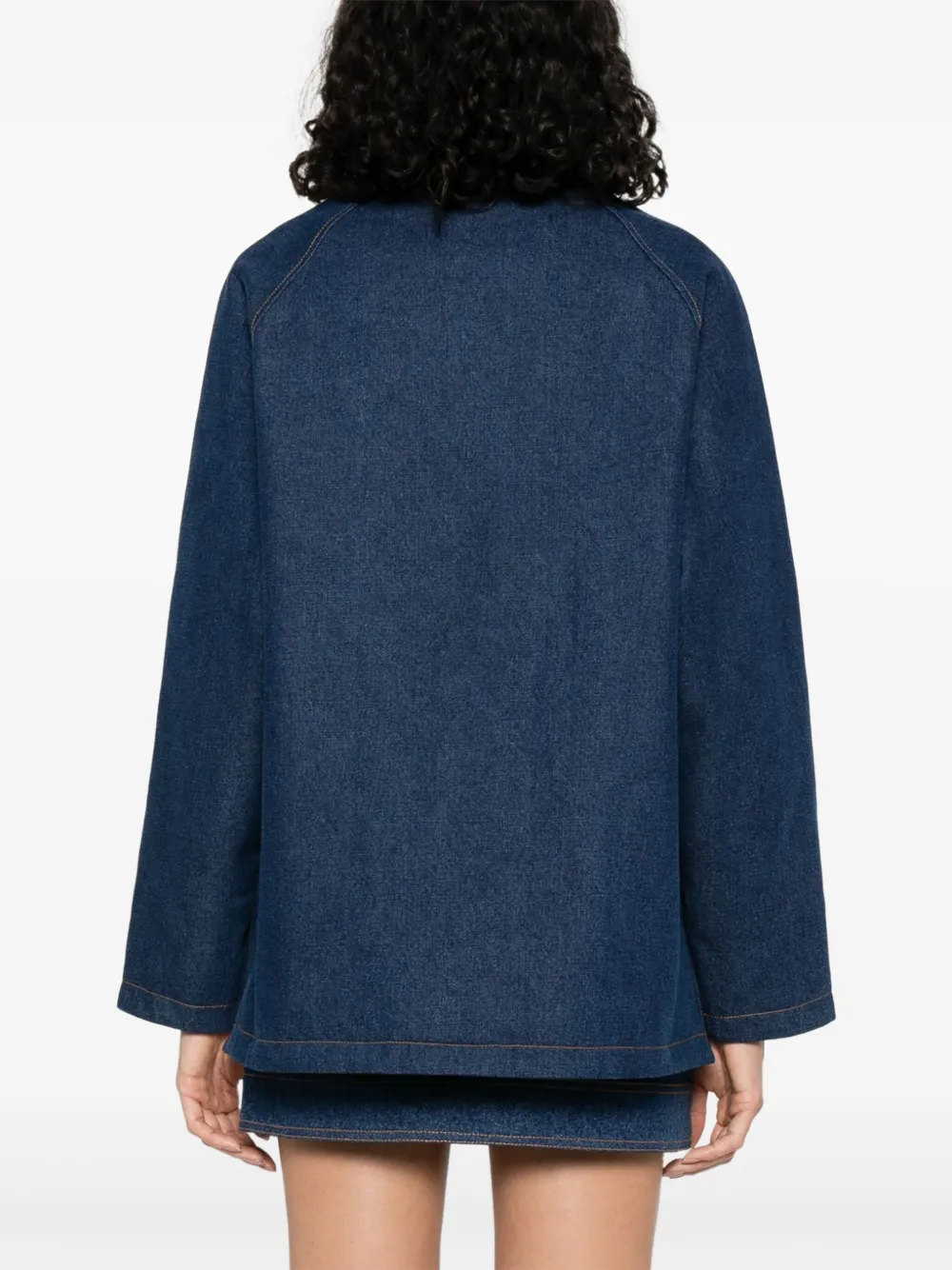 SANDRO Denim jack Blauw