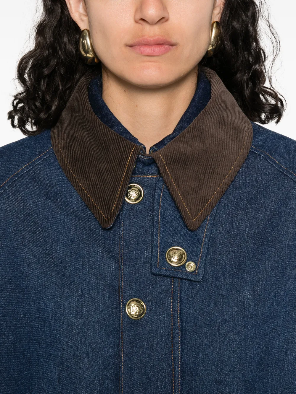 SANDRO Denim jack Blauw
