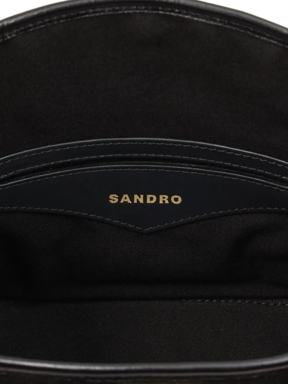 SANDRO Suède leren bucket-tas Zwart