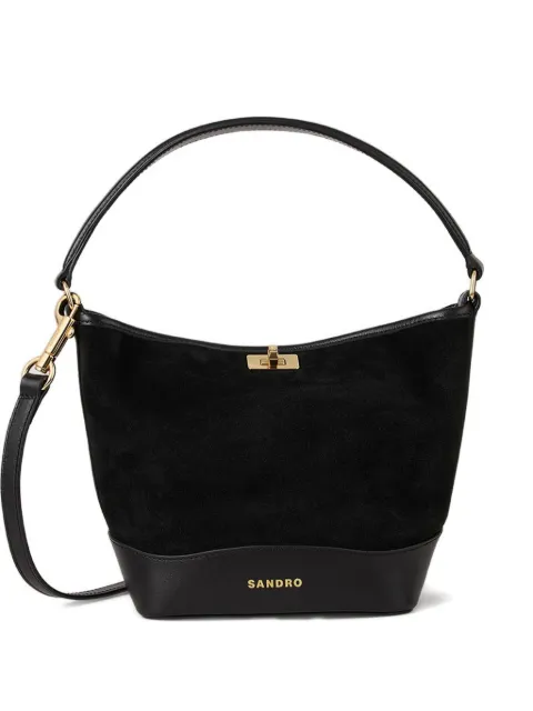 SANDRO suede leather bucket bag