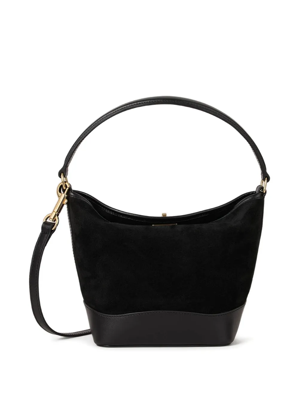SANDRO Suède leren bucket-tas Zwart