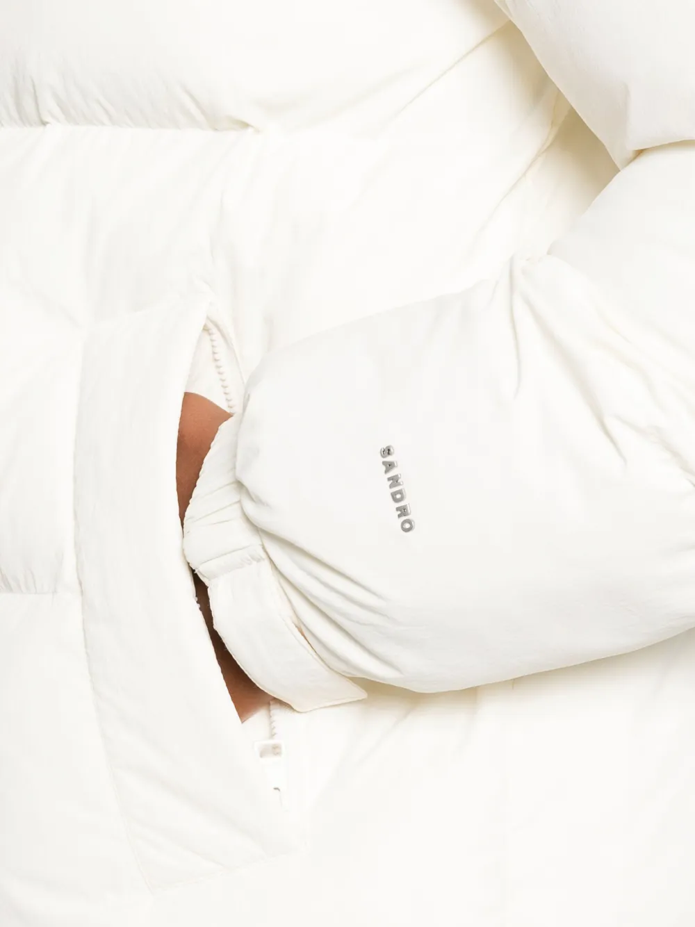 SANDRO Gewatteerd donsjack Wit