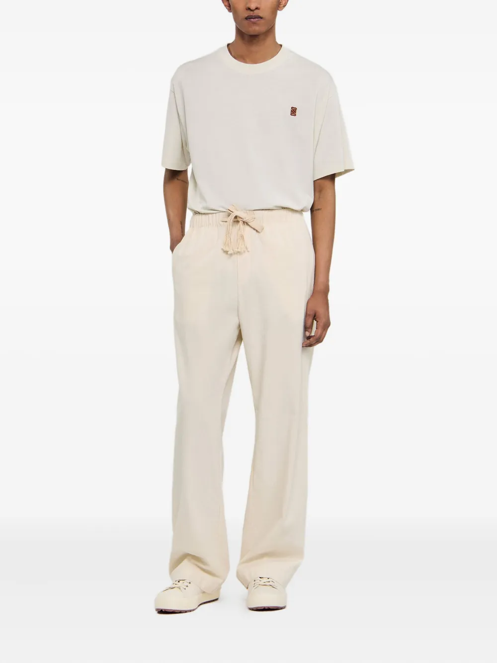 SANDRO Broek met trekkoord BUTTER CREAM