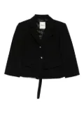 SANDRO belted jacket - Black