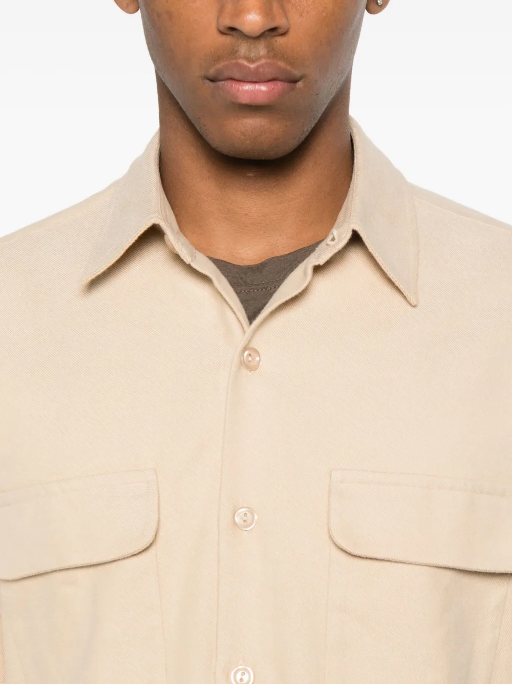 SANDRO Overhemd met klepzakken Beige