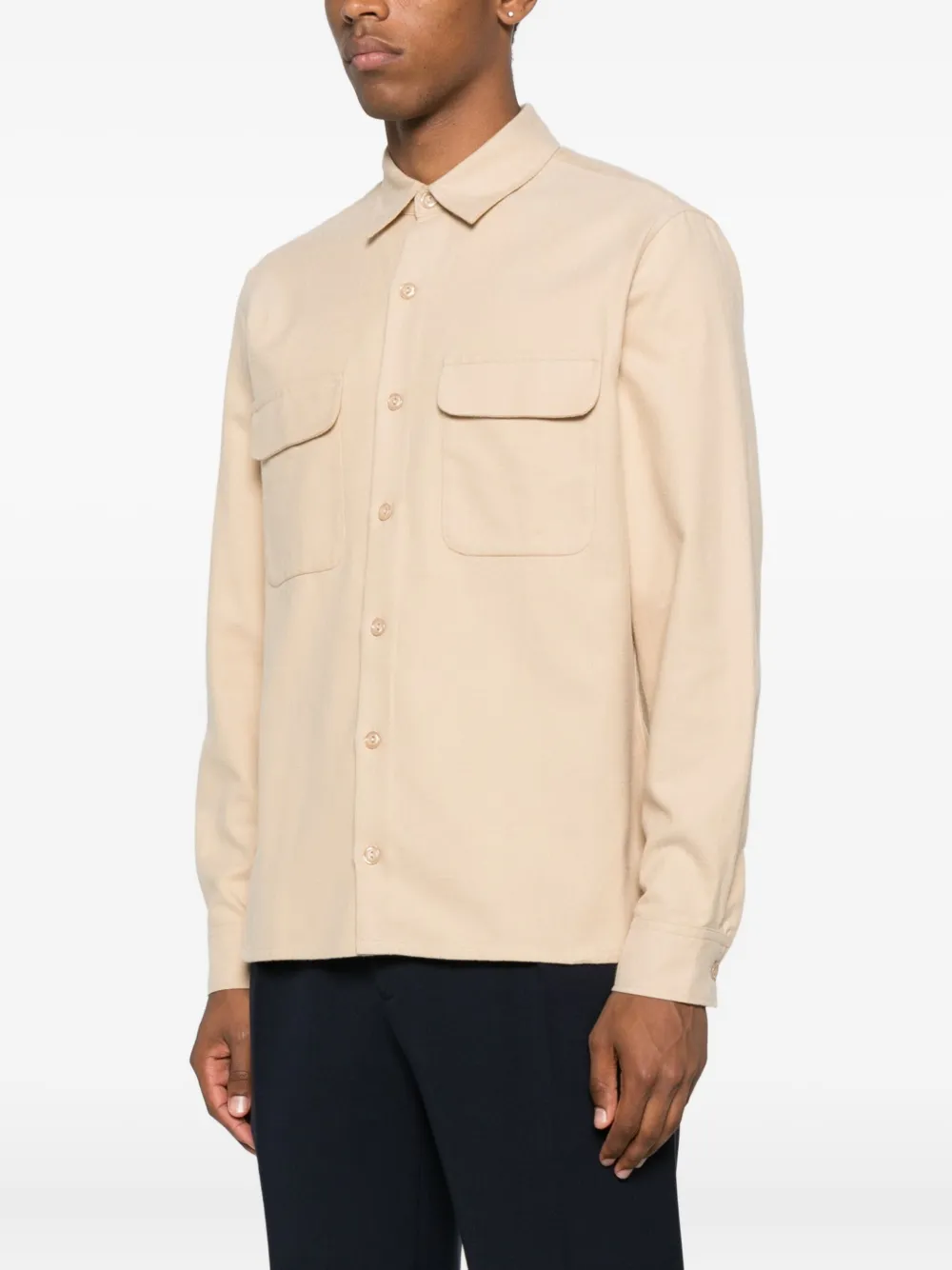 SANDRO Overhemd met klepzakken Beige