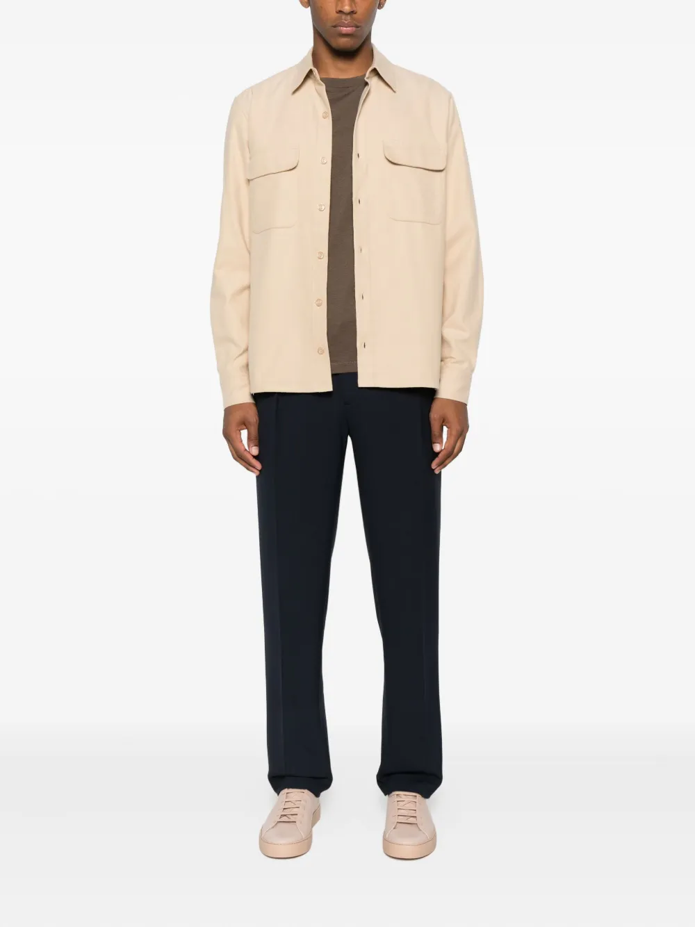 SANDRO Overhemd met klepzakken - Beige