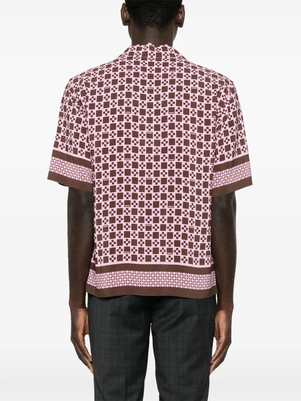 SANDRO Overhemd met Square Cross-print Roze