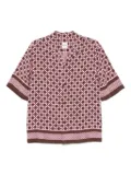 SANDRO Square Cross-print shirt - Pink