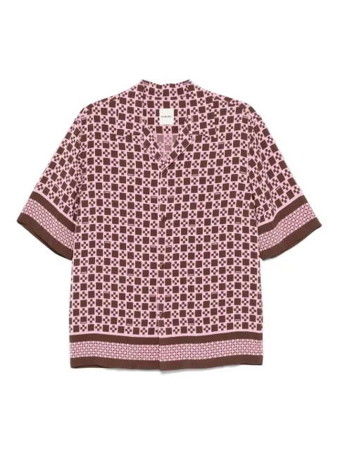 SANDRO Square Cross-print shirt