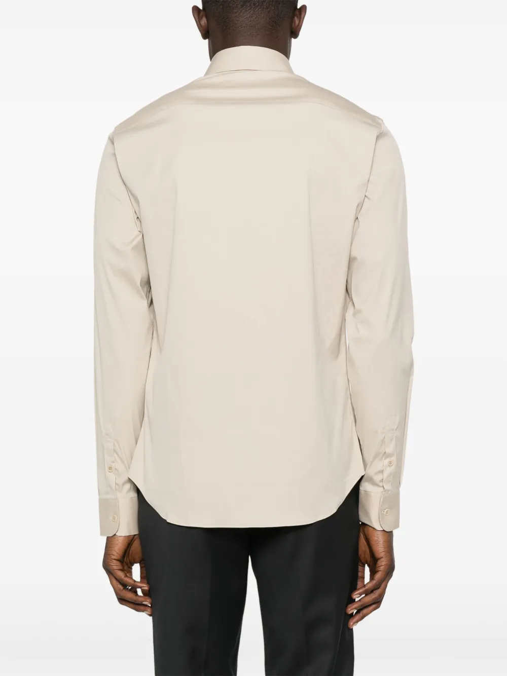 SANDRO Overhemd van katoenblend Beige