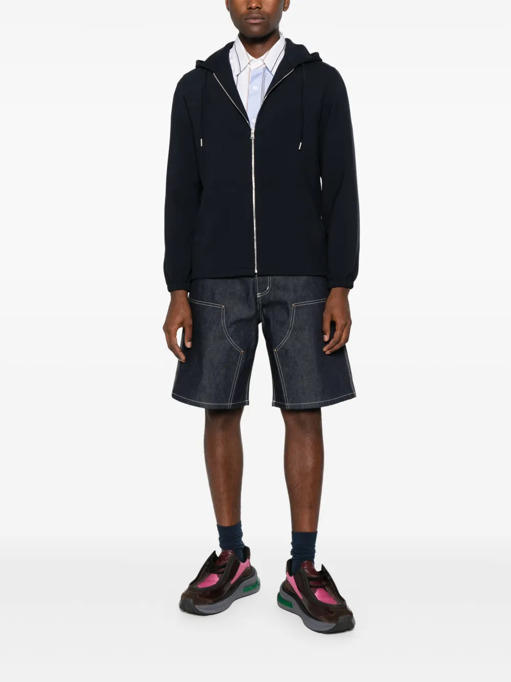 SANDRO Hoodie met rits Blauw