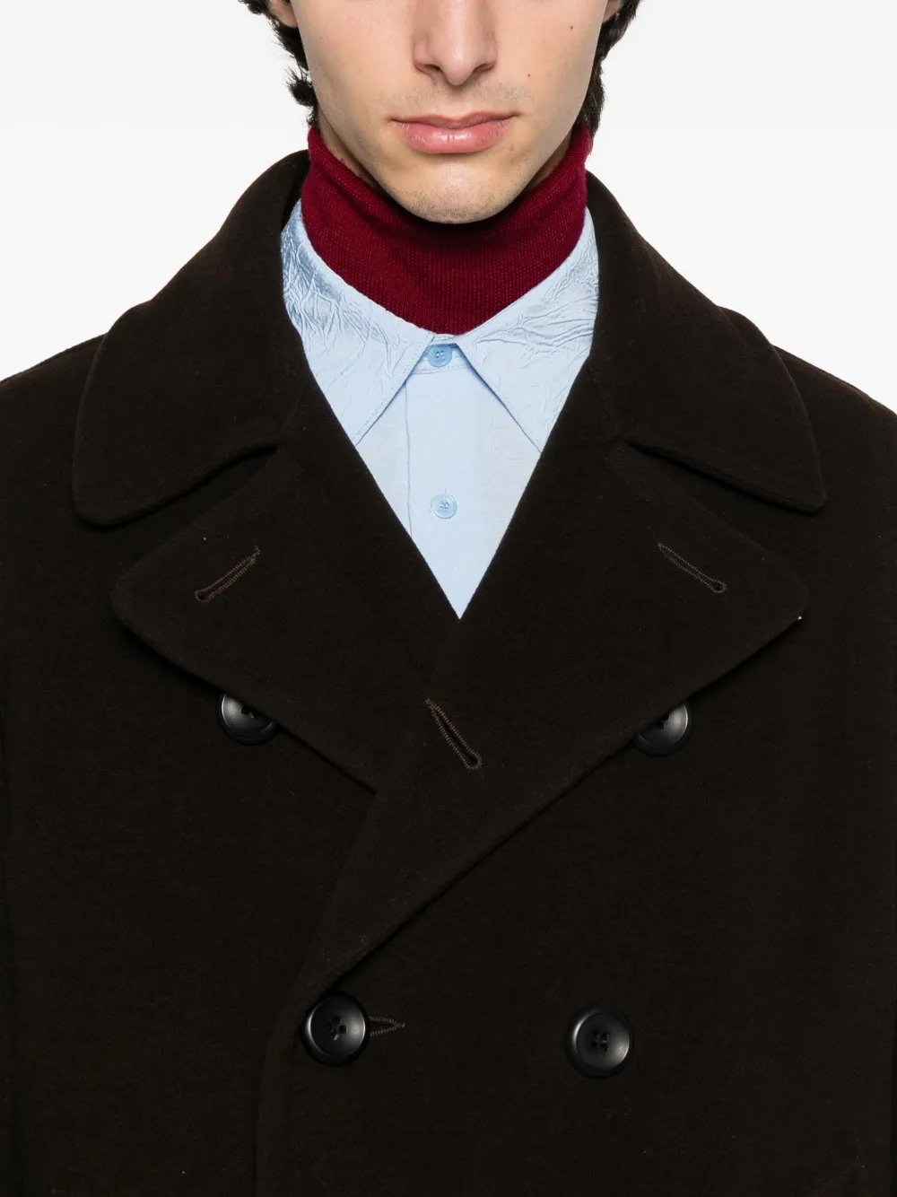 SANDRO Jas met dubbele rij knopen Bruin