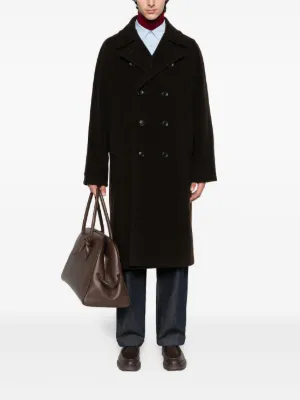 サンドロ メンズ コート アウター Double Breasted Peacoat Double-breasted wool coat blue for Men | Sandro Paris