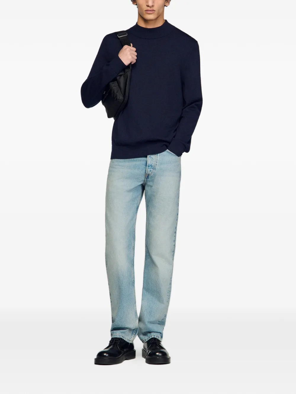  Sandro Pull En Laine - Bleu 