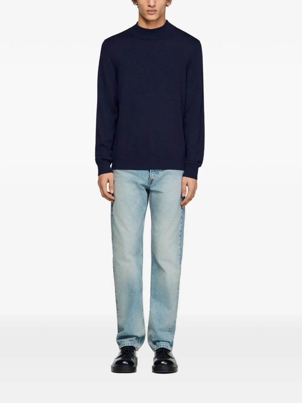  Sandro Pull En Laine - Bleu 
