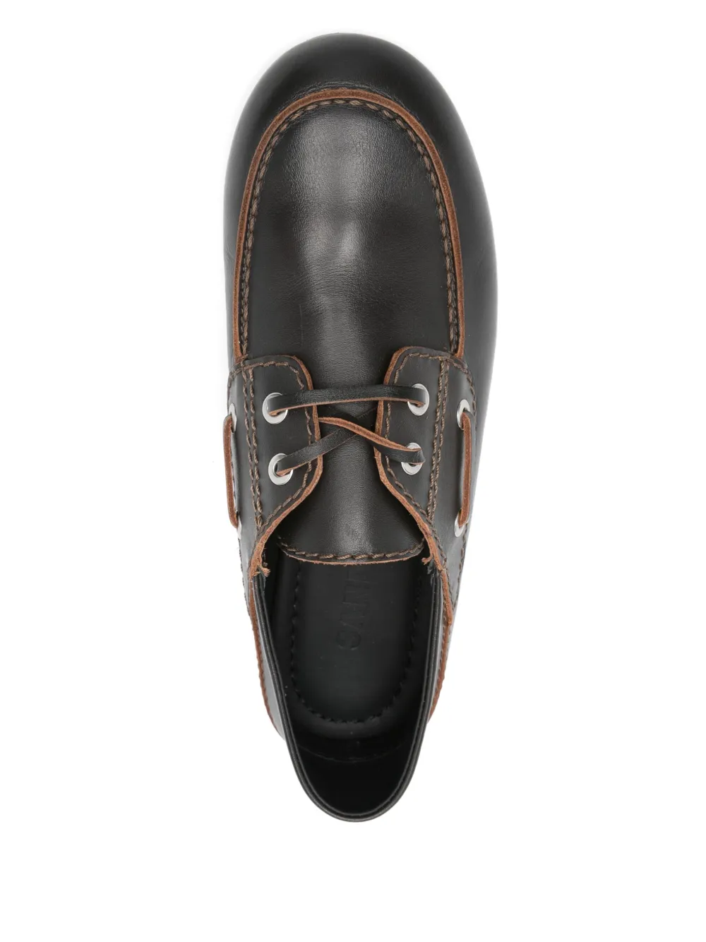 SANDRO leather oxford shoes Brown