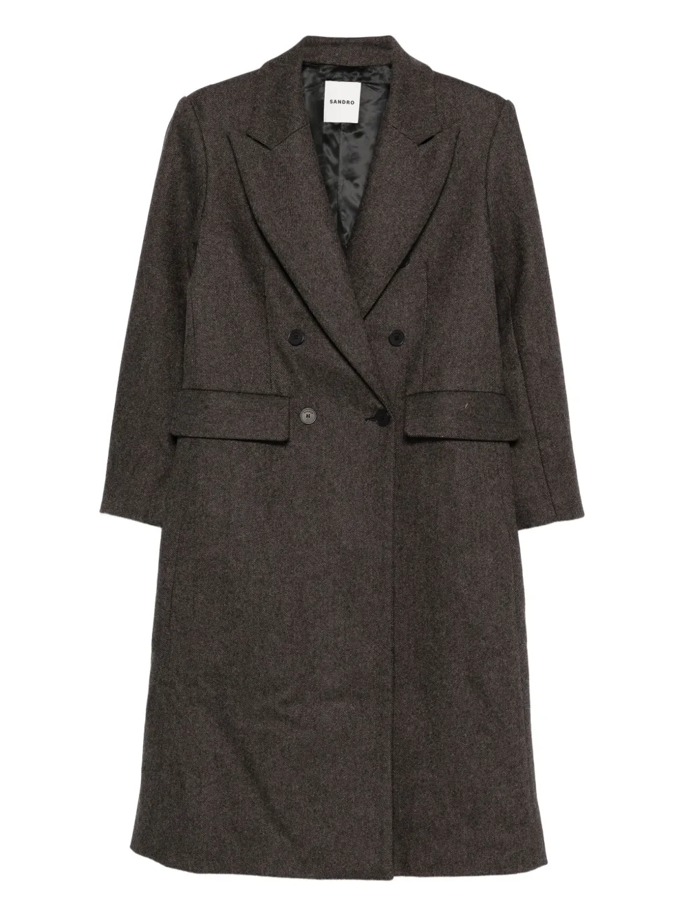 SANDRO abrigo con doble botonadura | gris | Image 1