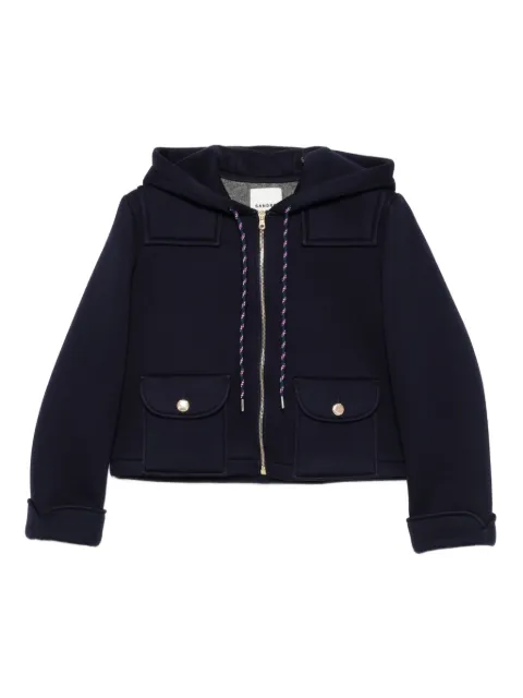 SANDRO hooded zip-front jacket