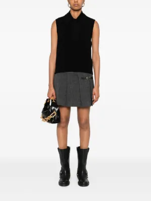 Sandro Paris 本革　レーザースカート Sandro Paris 本革 レーザースカート