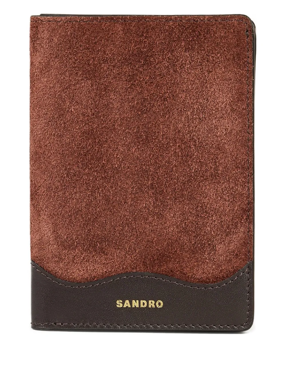 SANDRO suede leather wallet | Brown | Image 1