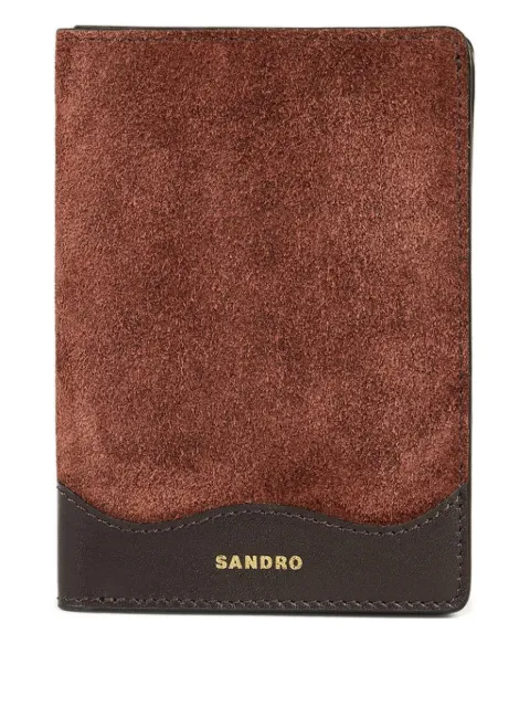 SANDRO suede leather wallet