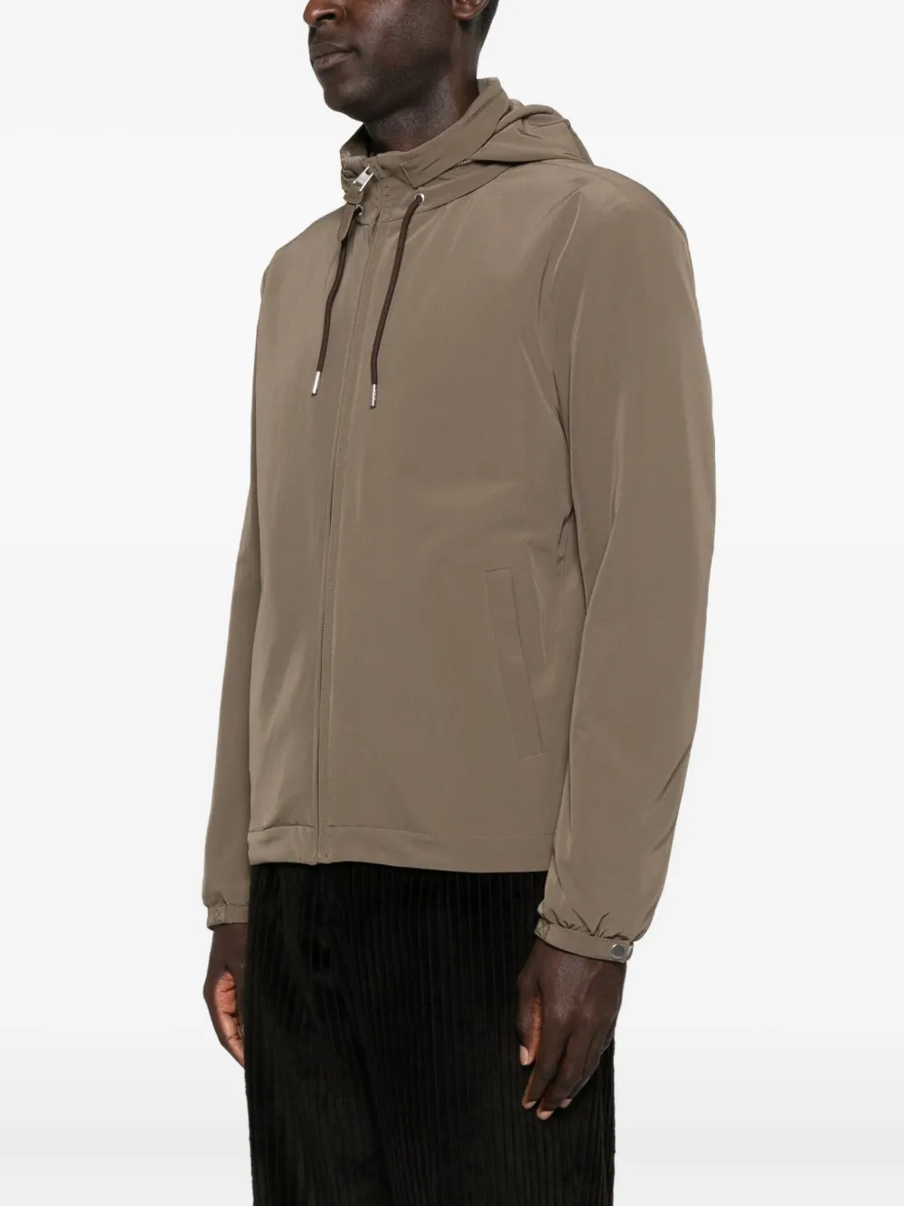 SANDRO Jack met capuchon en rits Bruin