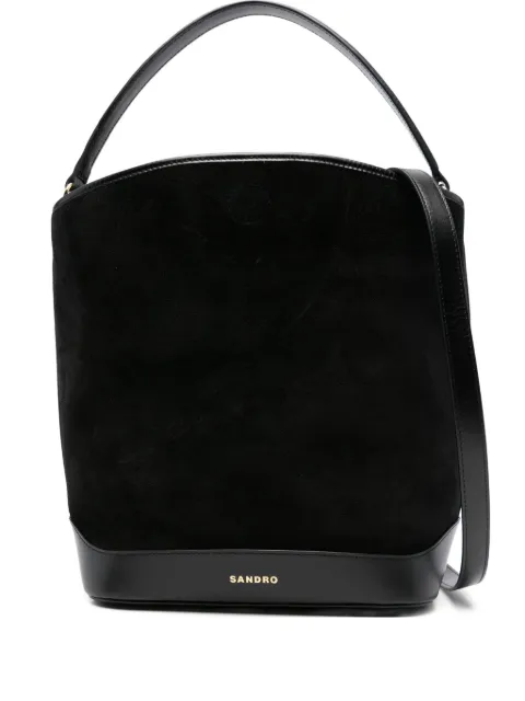 SANDRO suede-leather bucket bag