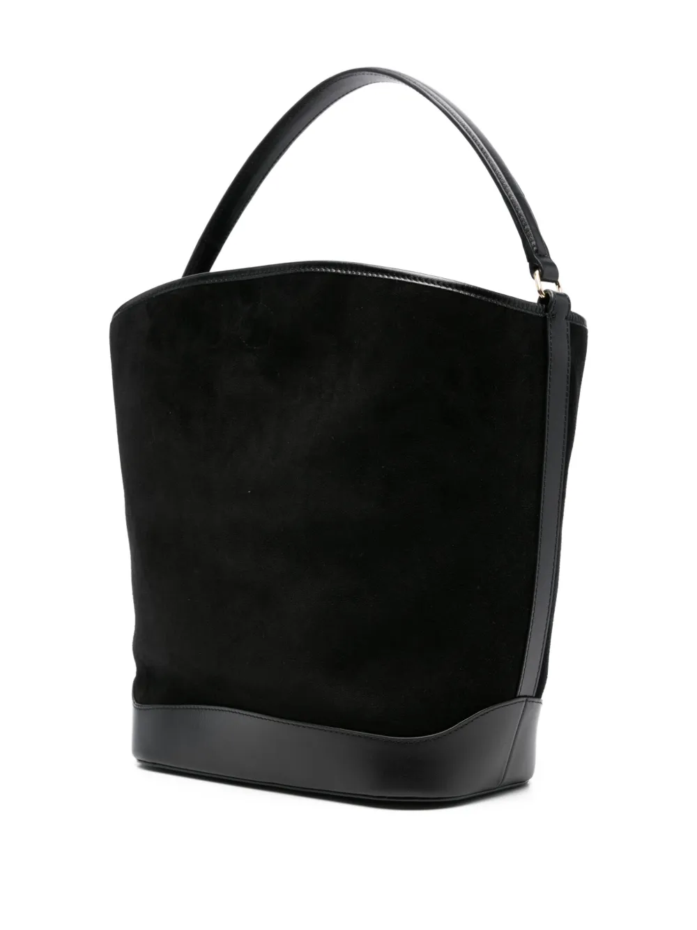 SANDRO Suède leren bucket-tas Zwart