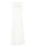 SANDRO long crystal-embellished dress - White