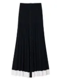 SANDRO pleated button-front skirt - Black