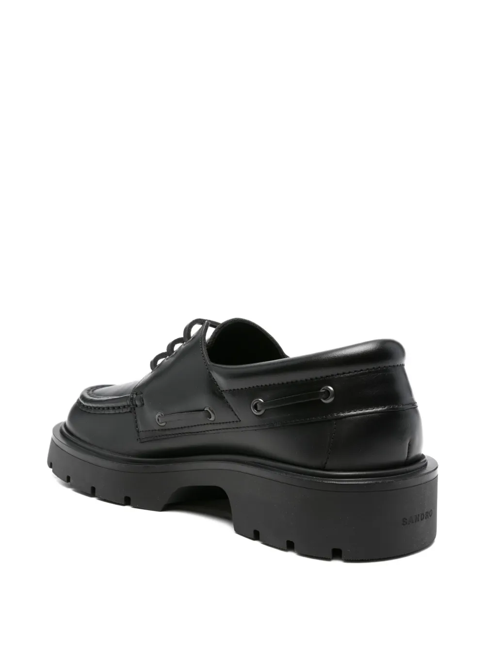 SANDRO Derby veterschoenen met plateauzool Zwart