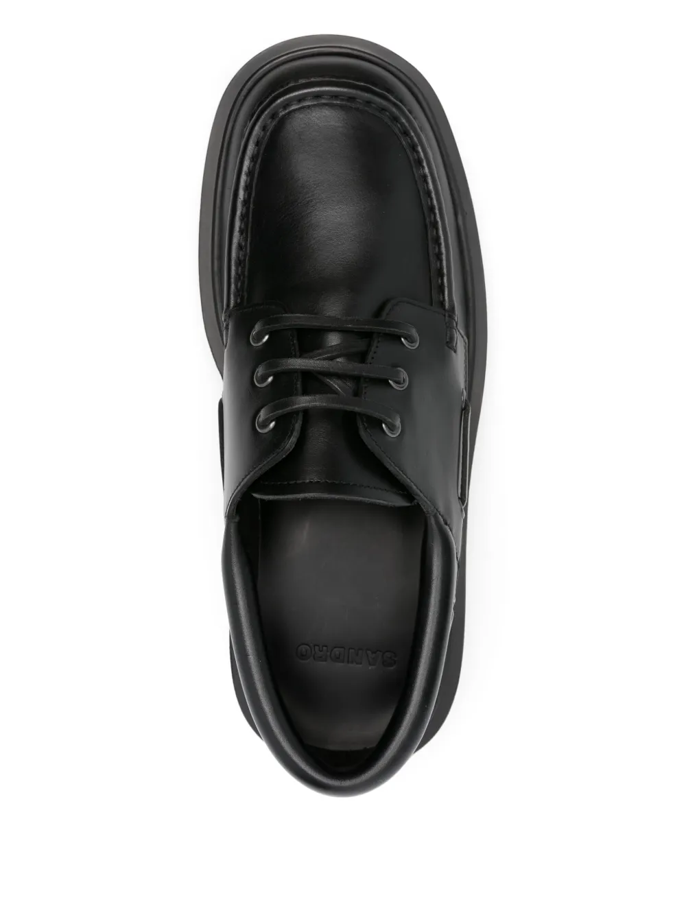 SANDRO Derby veterschoenen met plateauzool Zwart