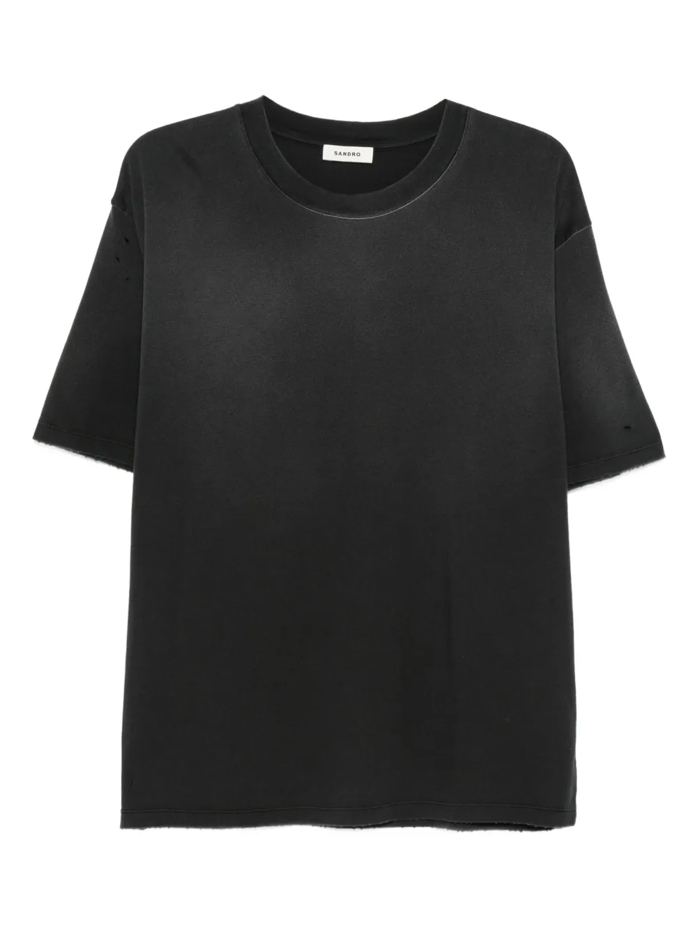 SANDRO Katoenen T-shirt Zwart