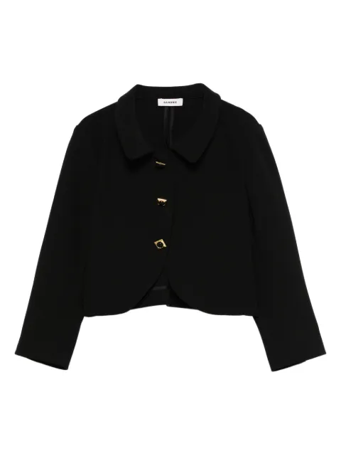 SANDRO square-buttons cropped jacket