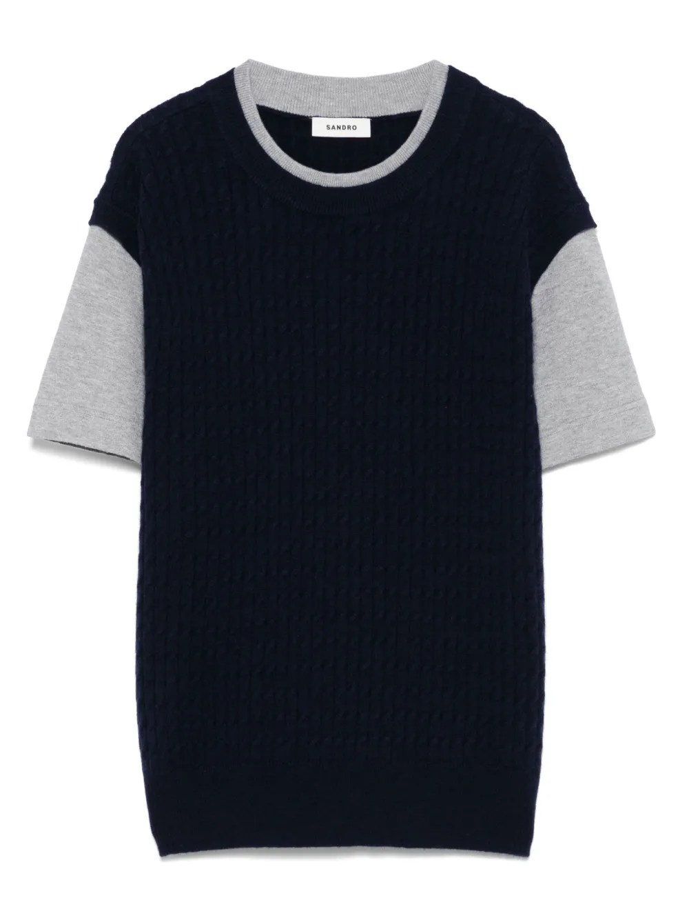 SANDRO Gelaagd T-shirt Blauw