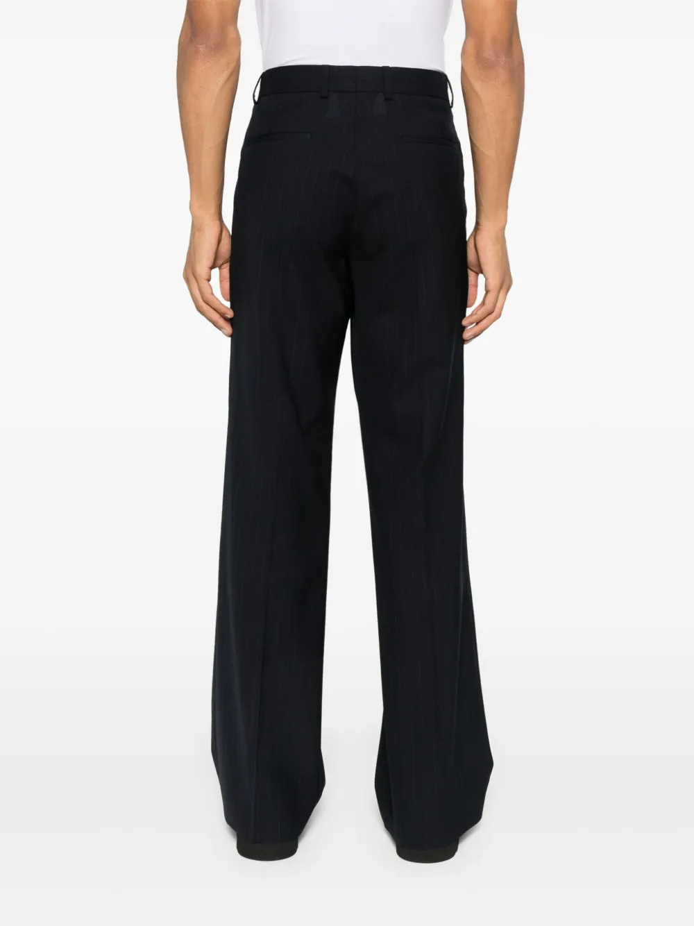 SANDRO Broek met krijtstreep Blauw