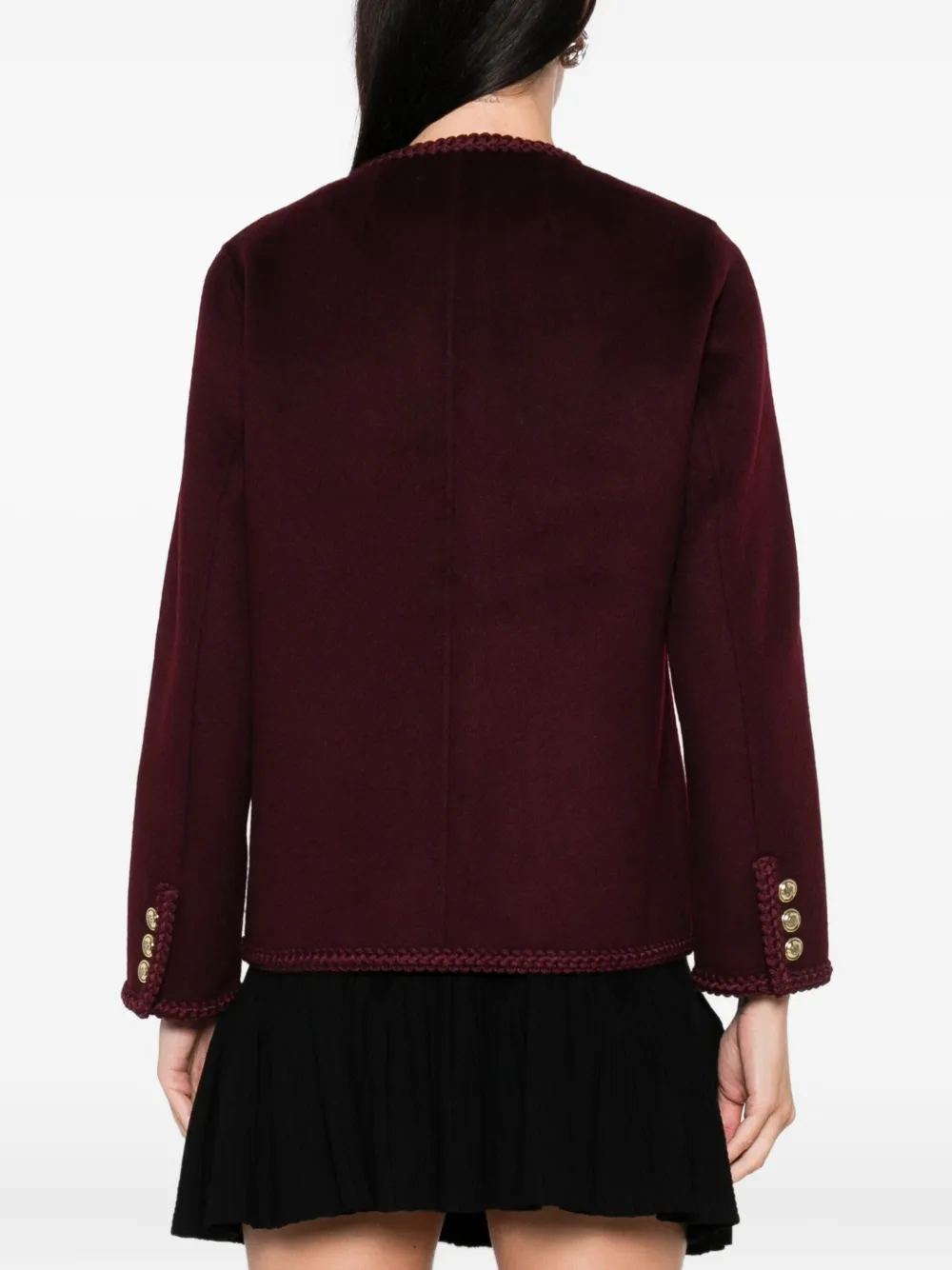 SANDRO Getailleerd jack van wolblend Rood