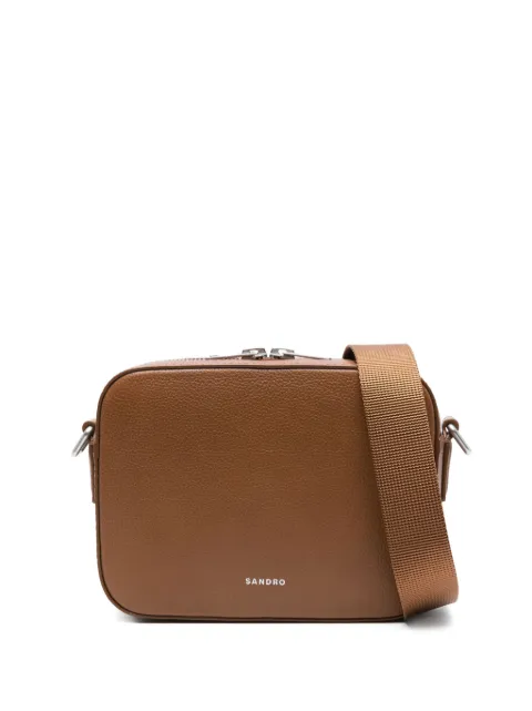 SANDRO leather messenger bag