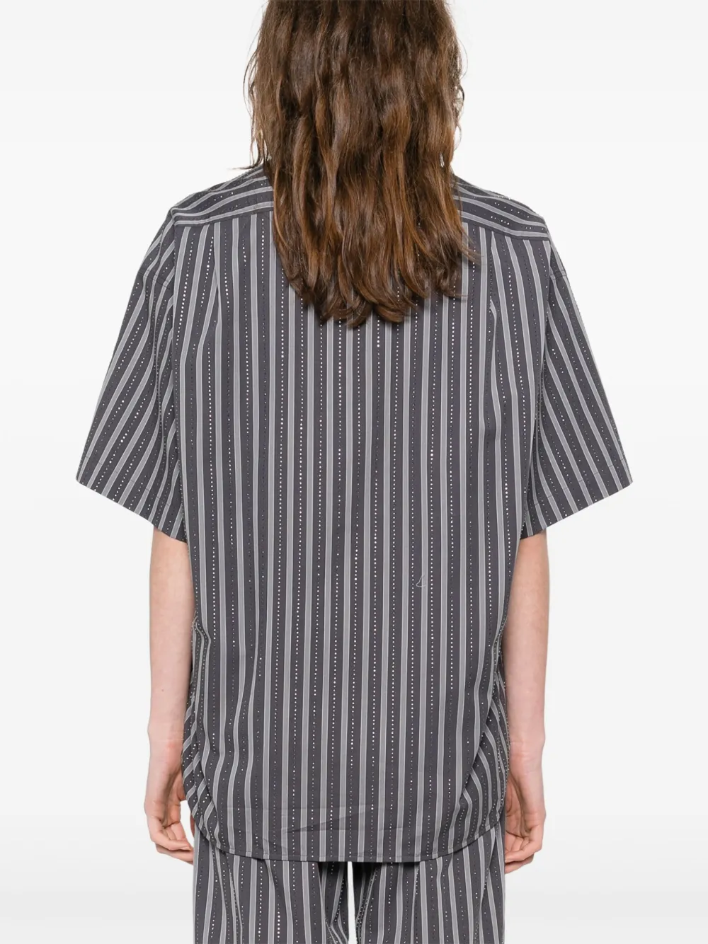 SANDRO Blouse verfraaid met kristal Grijs