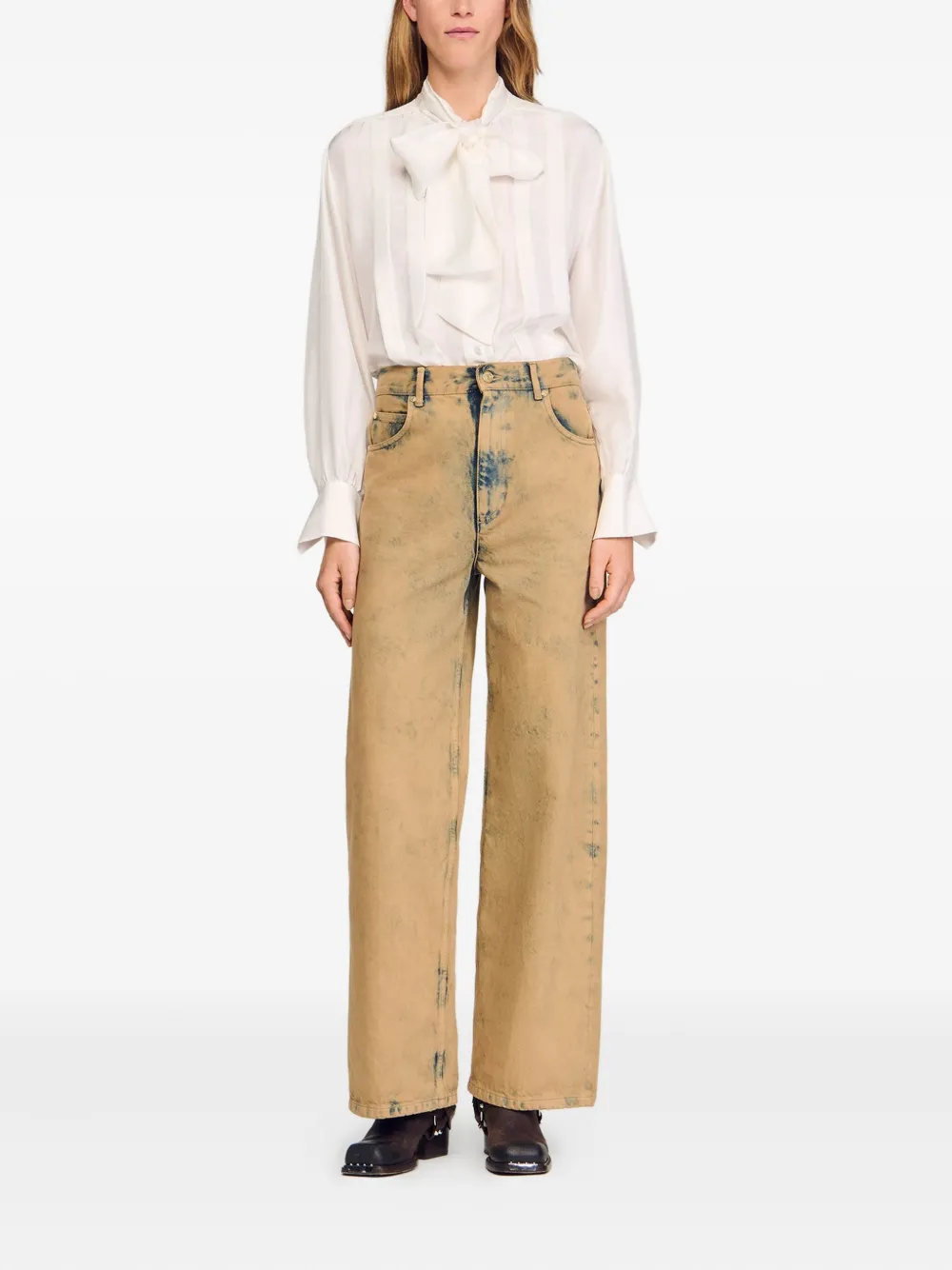 SANDRO acid-wash five-pocket jeans | Wide-Leg Jeans | Image 2