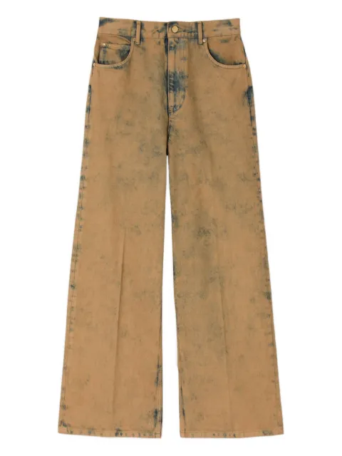 SANDRO acid-wash five-pocket jeans