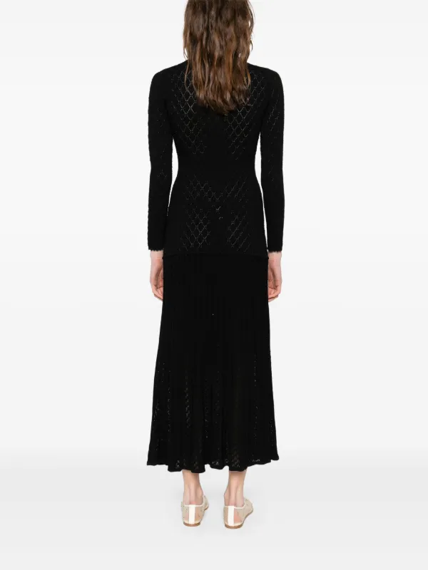 Robe SANDRO Noire Taille 3 (36/38) – Style Marin, Longueur Genou, Très Bon état