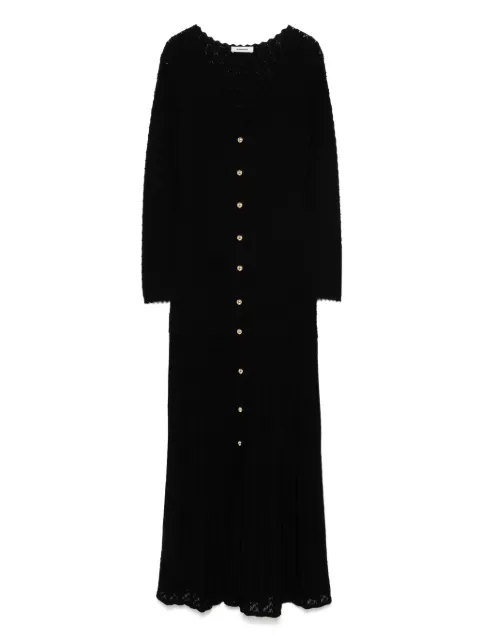 SANDRO pointelle-knit maxi dress
