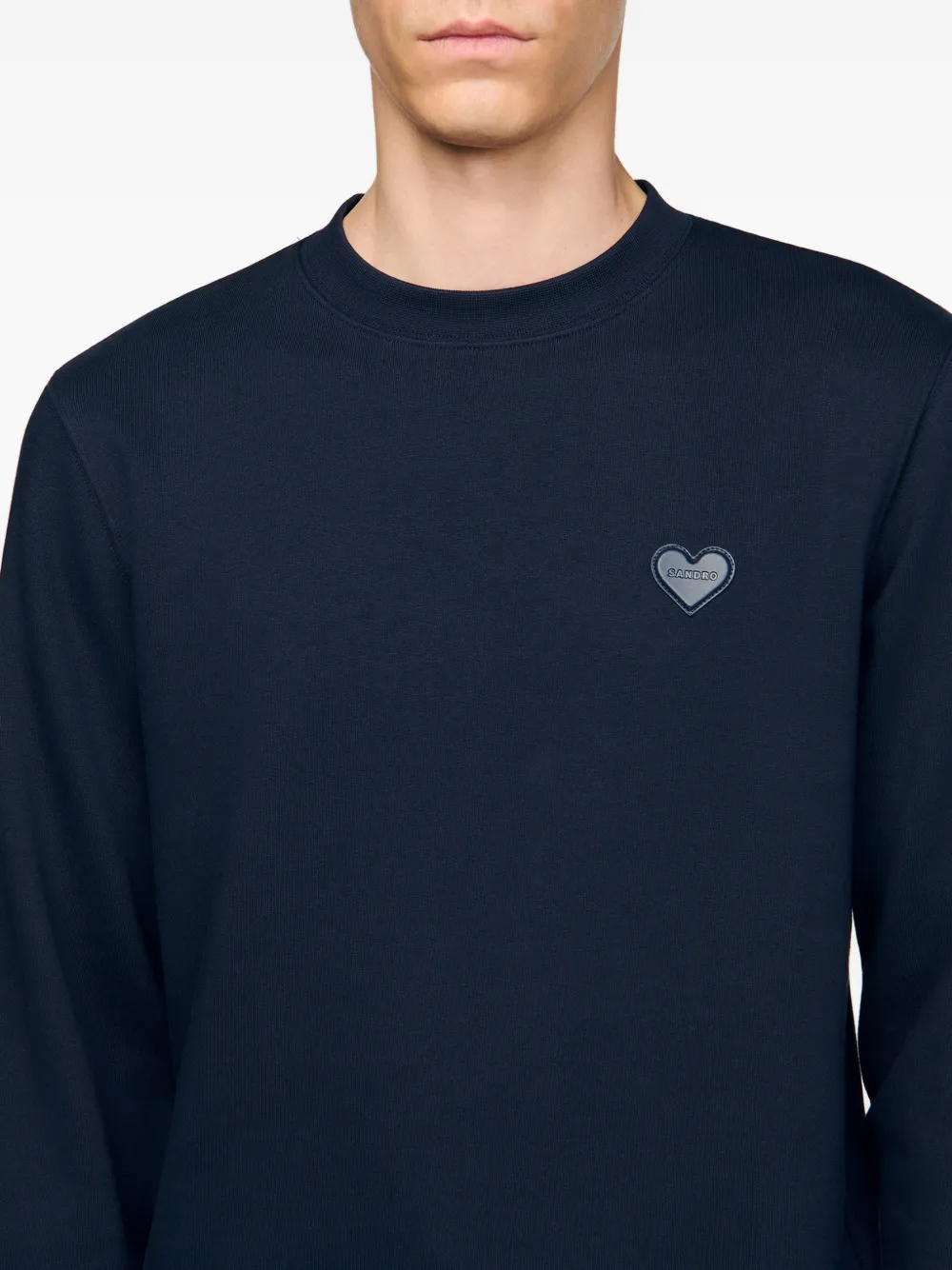 SANDRO Sweater met hartpatch Blauw