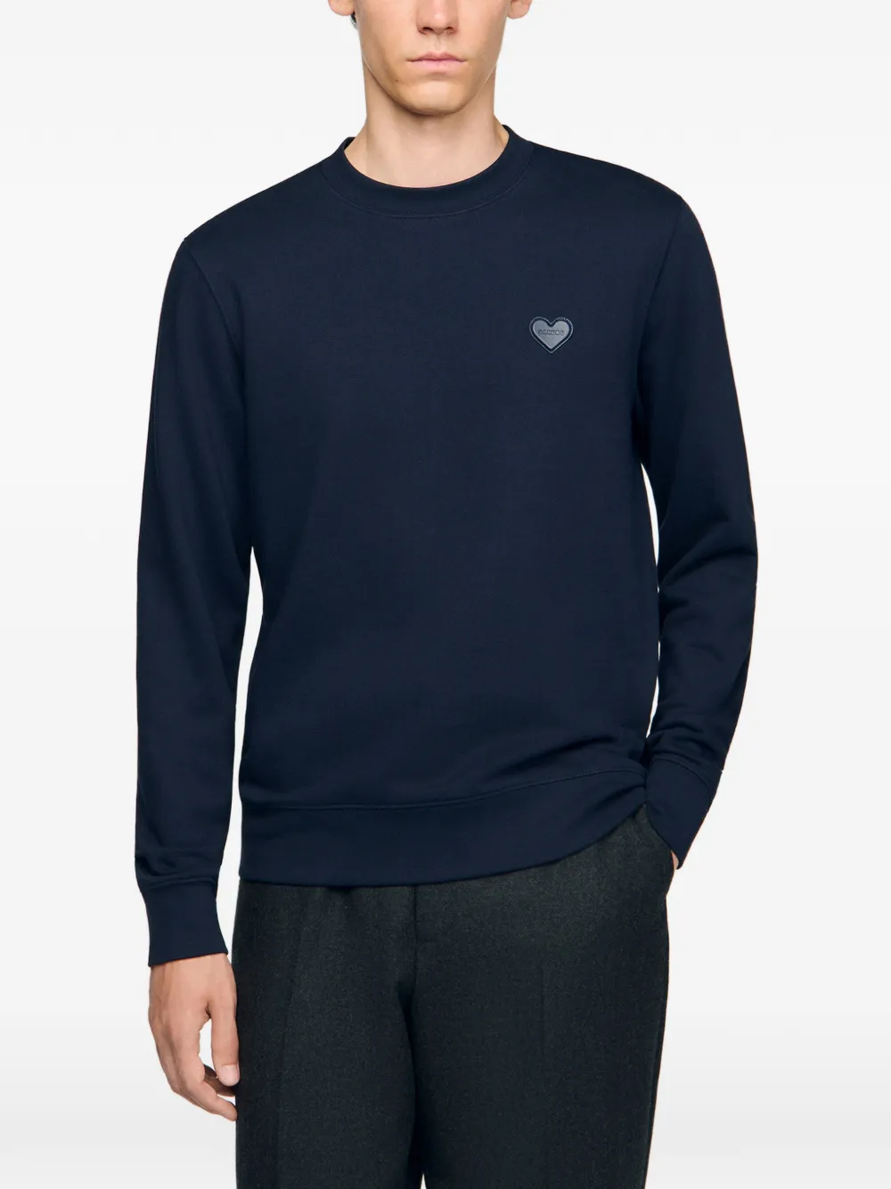 SANDRO Sweater met hartpatch Blauw