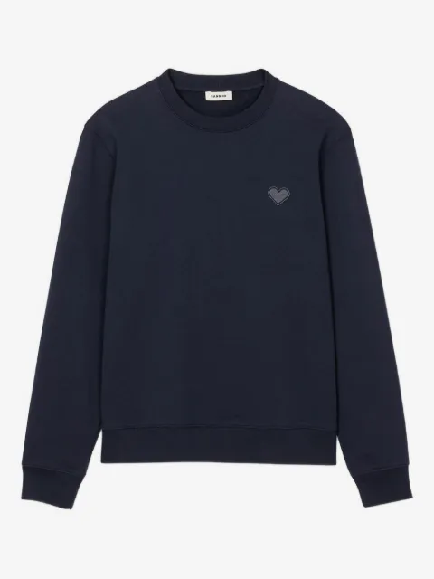 SANDRO heart patch crewneck