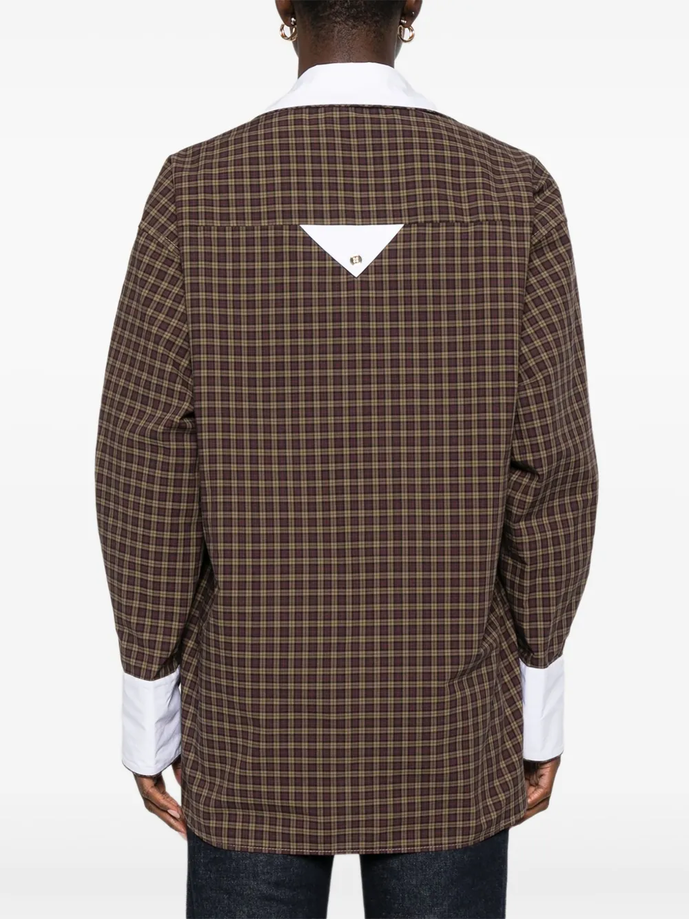 SANDRO Geruit blouse Bruin