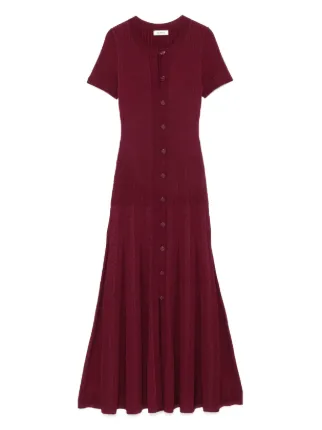 sandro burgundy dress Milla Knit Maxi Dress Bordeaux main image 1